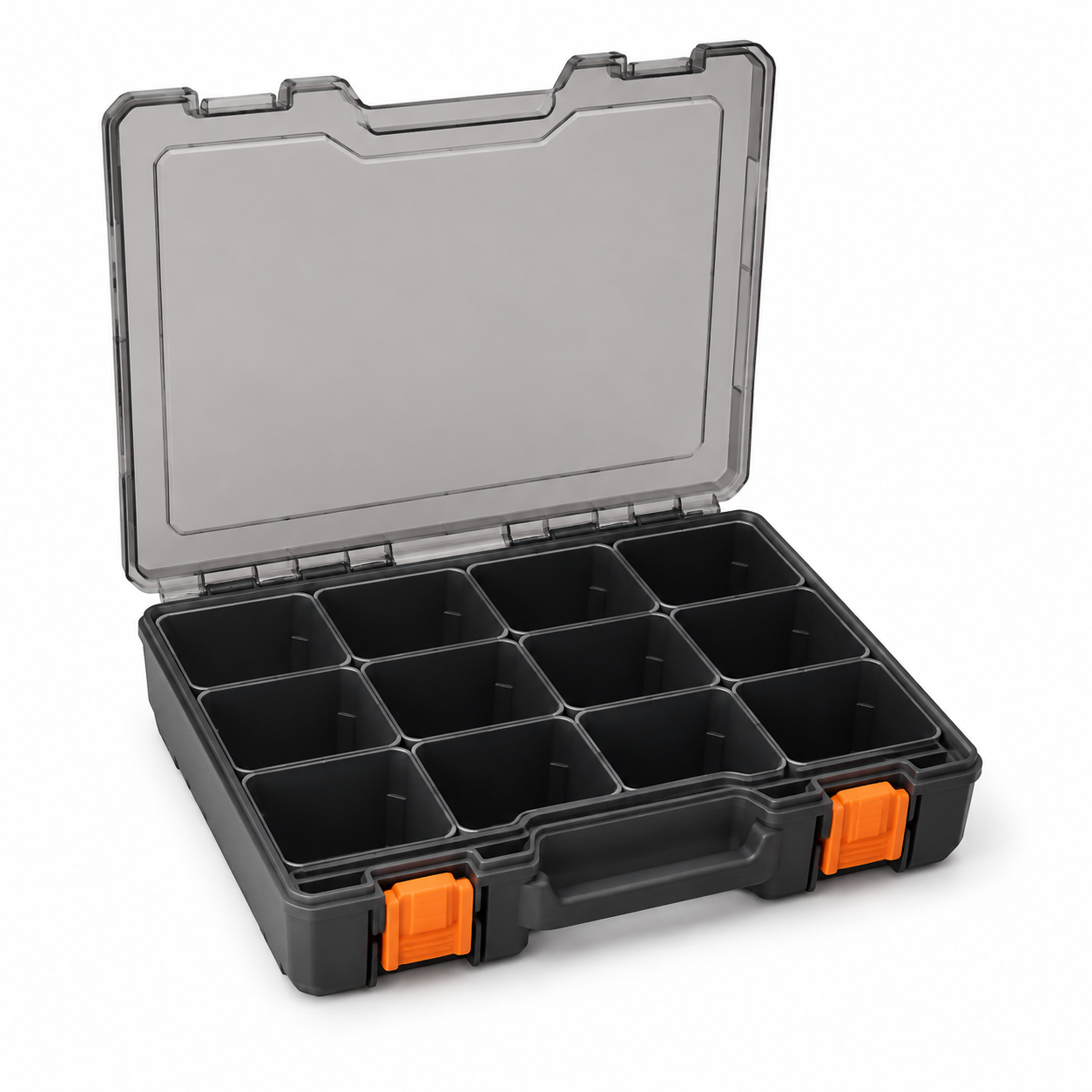 Modular 12-Compartment Small Parts Organiser Case