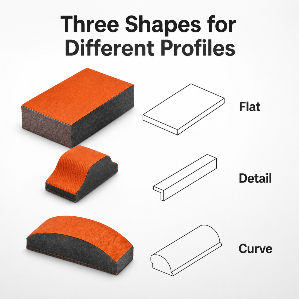 3-Piece Ergonomic Hand Sanding Block Set