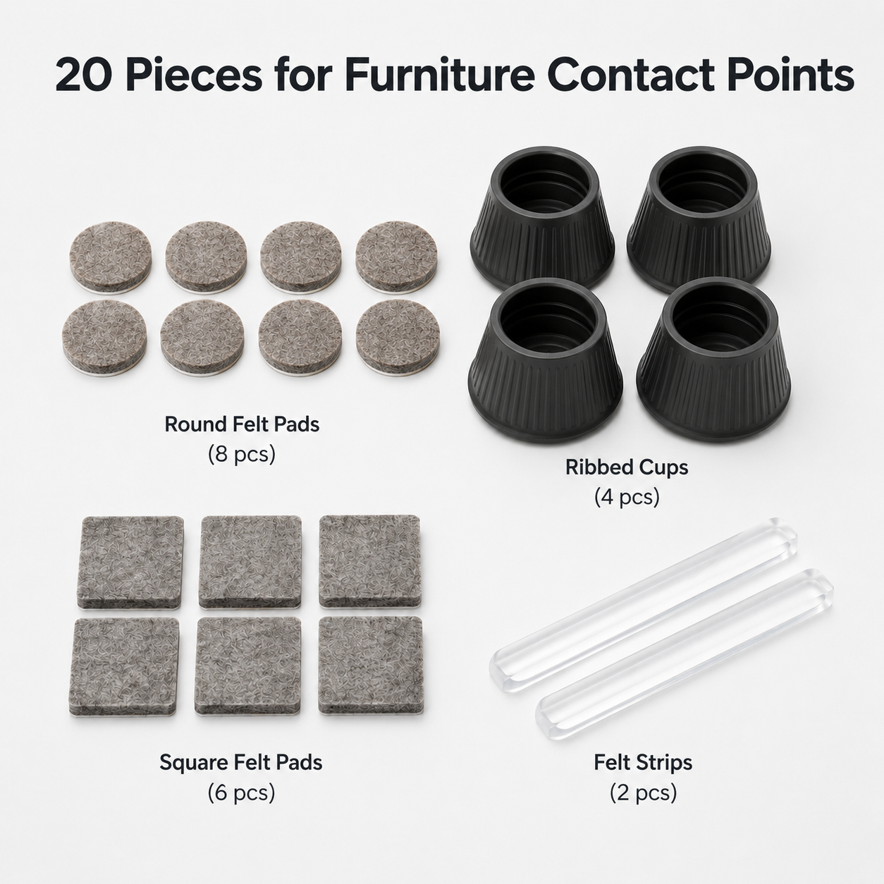 20-Piece Furniture and Floor Protection Pad Set