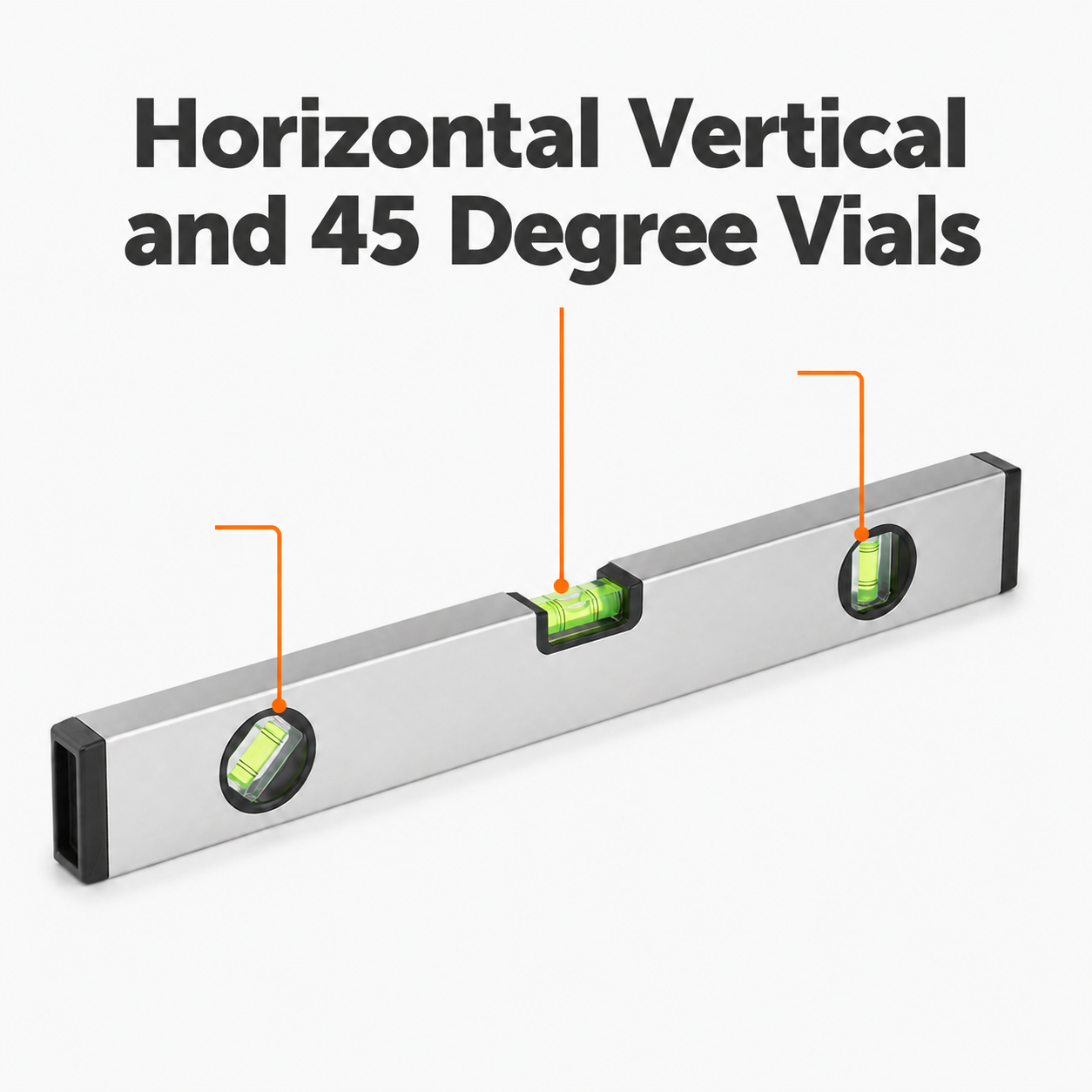600 mm Aluminium Three-Vial Spirit Level