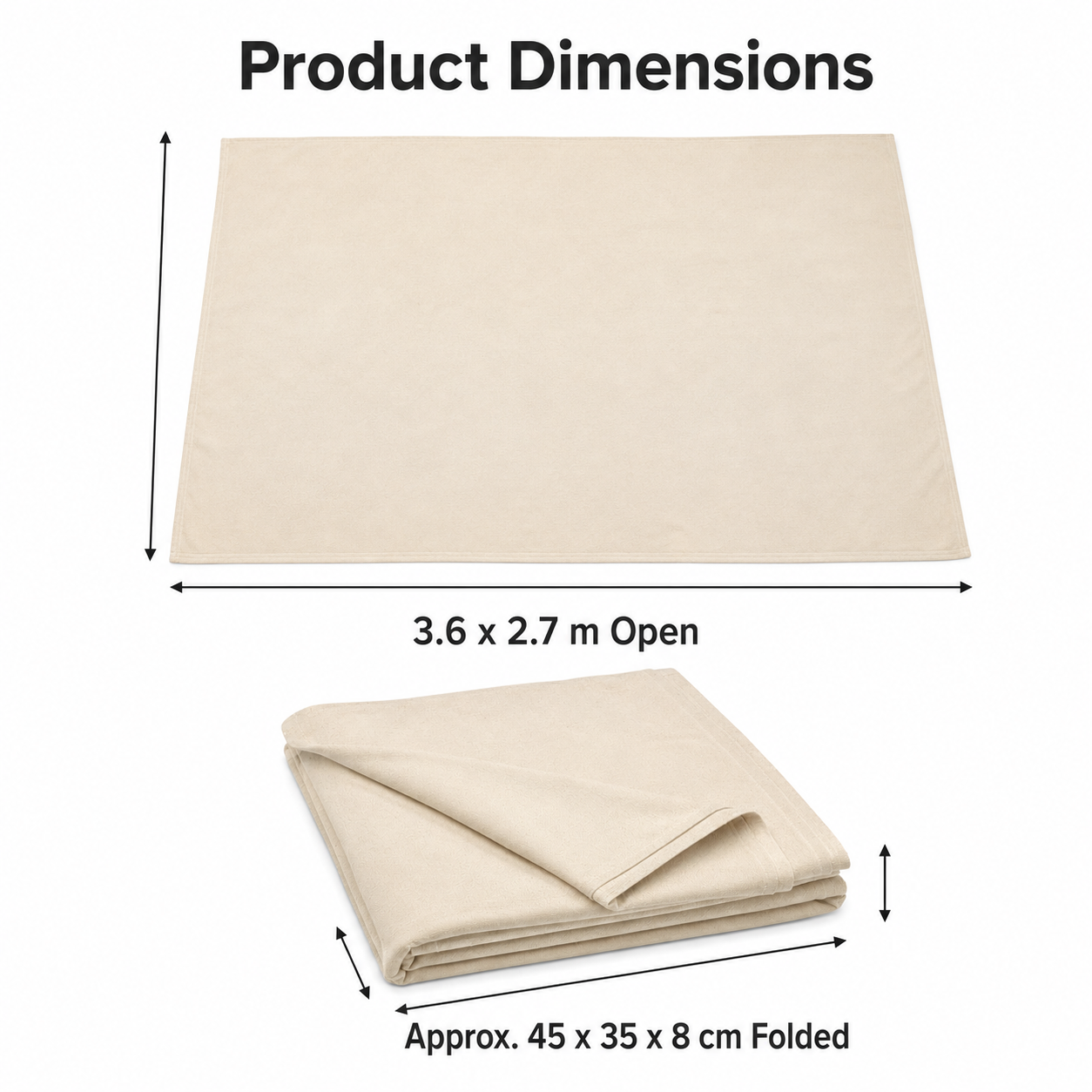 Reusable Heavy-Duty Cotton Decorating Dust Sheet