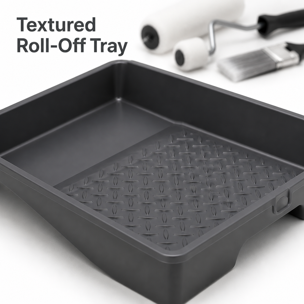 4-Piece Paint Roller Tray and Brush Set