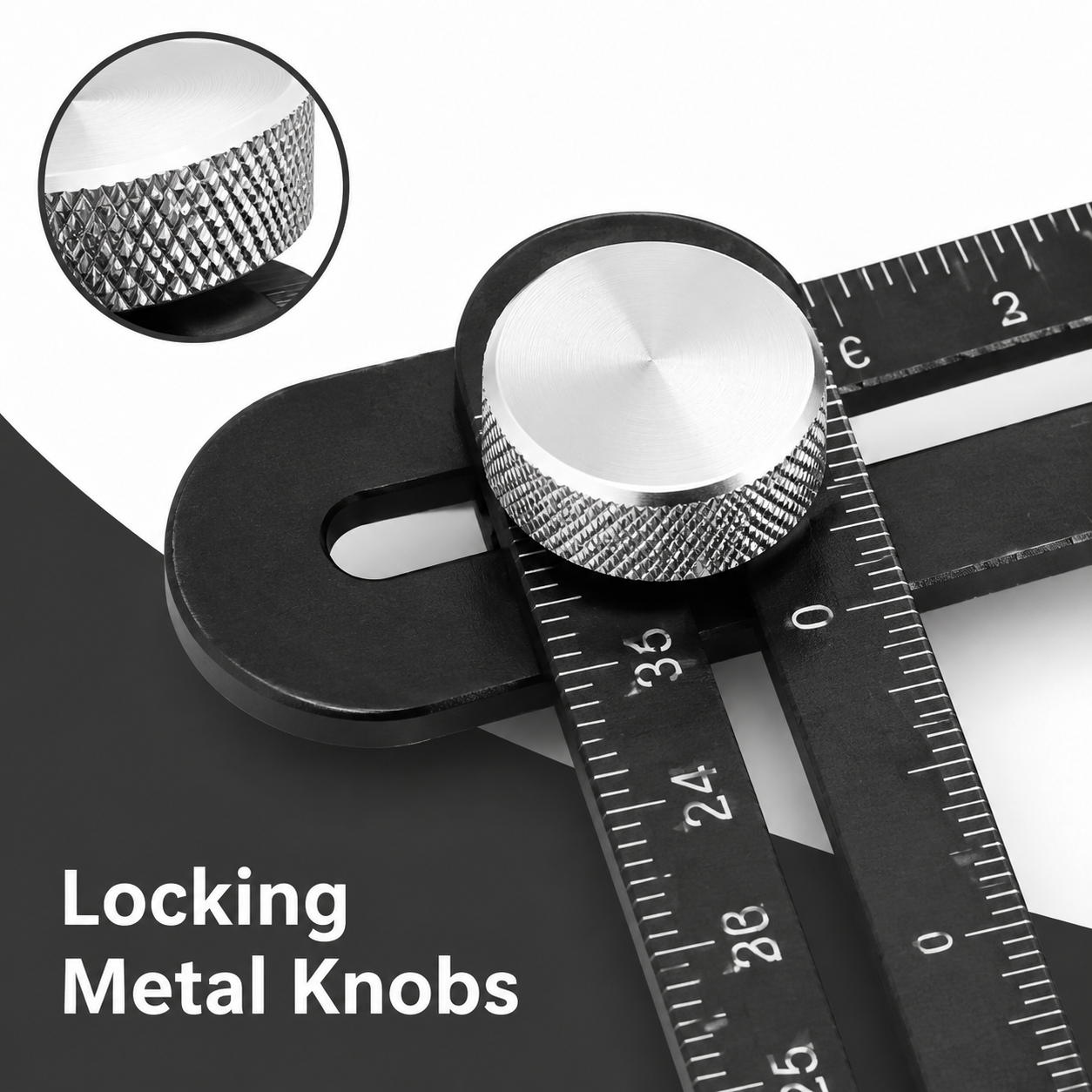Four-Arm Adjustable Angle Measuring Template
